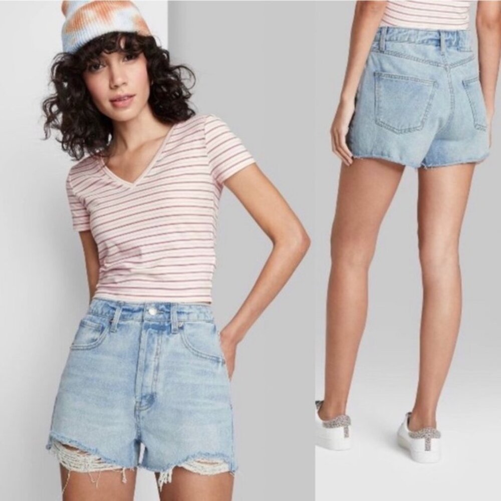 Wild Fable | Women's Super-High Rise Cut-Off Denim Jean Shorts | Size 10